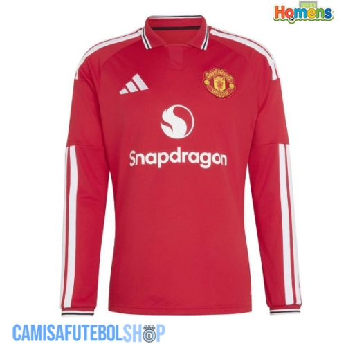 Camisa de time de futebol Manchester United Replicas 1º Equipamento 2026-27 Manga Comprida